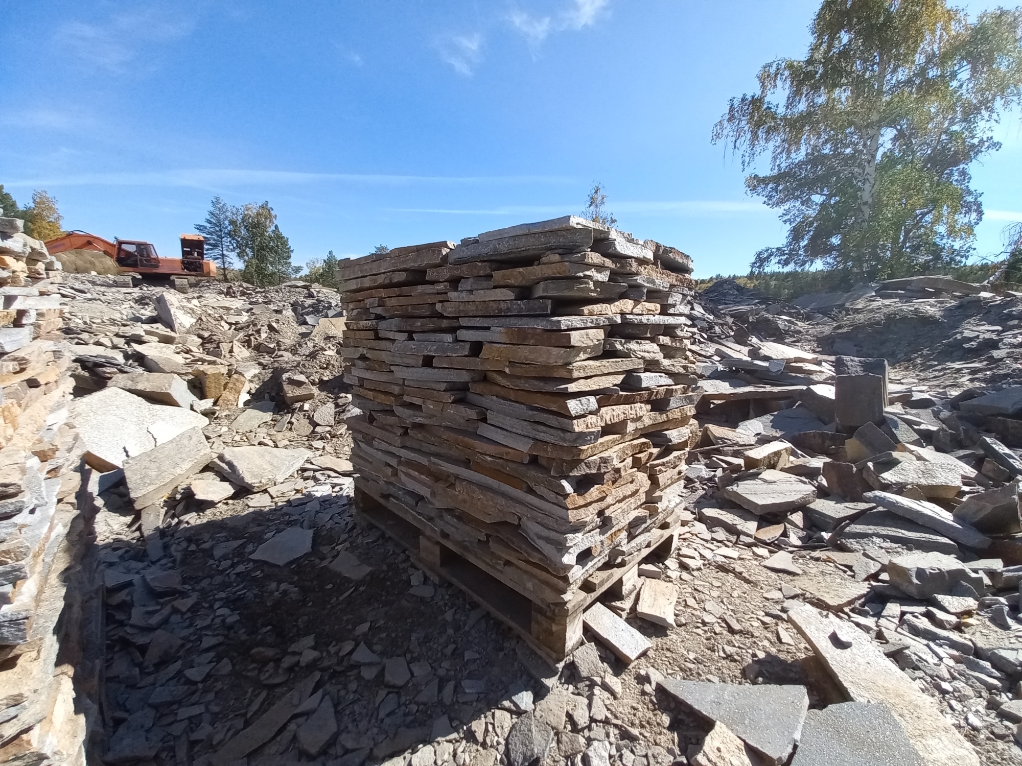 Плитняк златолит серебристый для мощения на бетон купить в Перми