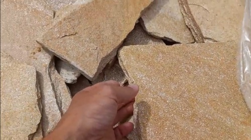 Плитняк златолит жёлтый золотистый для фасада 1,5-3см купить в Перми